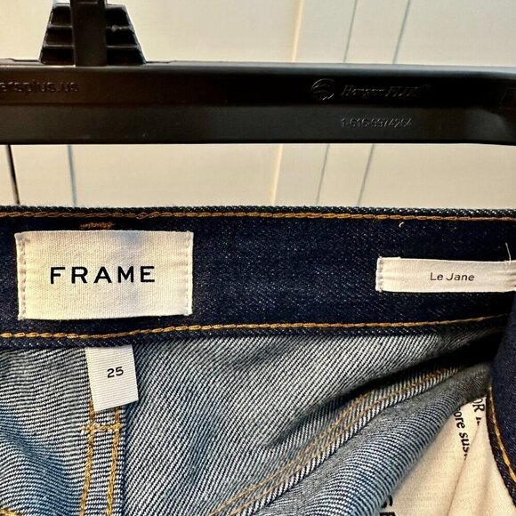 New FRAME Denim Le Contrast Jane High Rise Contrast Patchwork Jeans- Size 25 - Picture 9 of 9